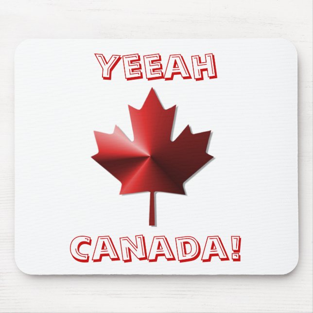 Yeeah Canada Flag Maple Leaf Mousepad (Front)