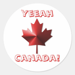 Yeeah Canada Flag Maple Leaf Stickers