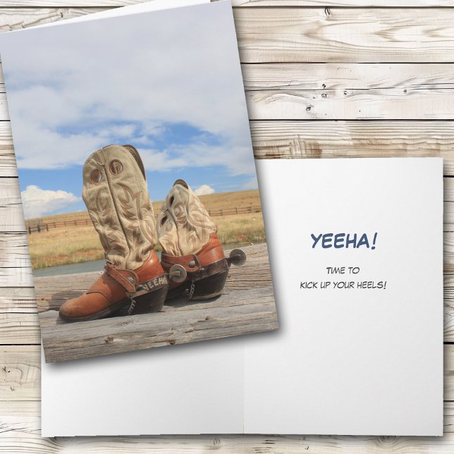Yeeha! Western Boot Celebration All Occasion Card (Creator Uploaded)