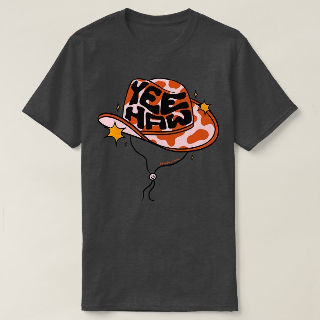 Yeehaw Cowboy Hat T-Shirt (Design Front)