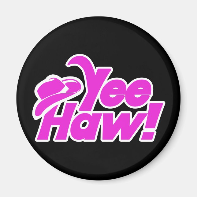 YeeHaw Gitty Up Cowgirl Magnet (Front)