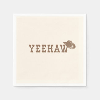 Yeehaw Hat My First Rodeo Birthday Neutral Party Napkin