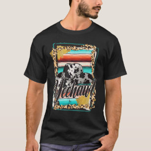 YEEHAW  Leopard Cow Pattern Print Serape Rodeo 1 T-Shirt