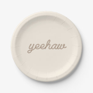 Yeehaw Rope My First Rodeo Birthday Party Plate