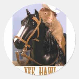 YeeHAW Wilbur Classic Round Sticker