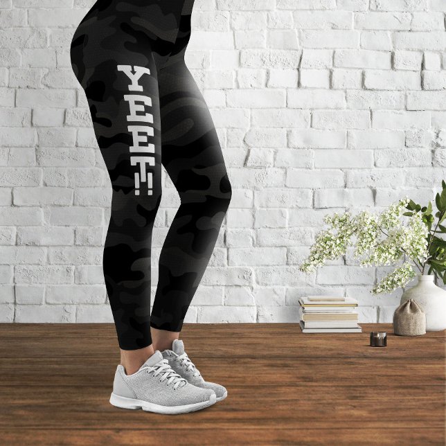 Yeet Black Stealth Camouflage Leggings (Creator Uploaded)