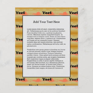 Yeet Black Text Vintage Sunset Yeeted Viral Phrase Flyer