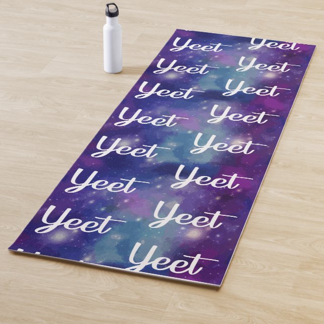 Yeet Expression Space Galaxy Exclamation Yoga Mat (In Situ)