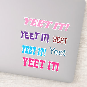 YEET IT Clear Vinyl Stickers for Laptop Notebook