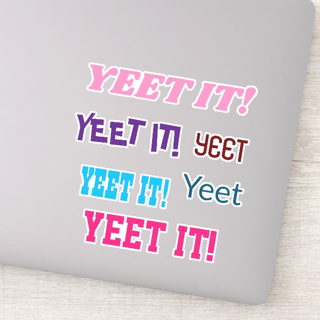 YEET IT Clear Vinyl Stickers for Laptop Notebook (Detail)