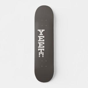 Yeet Logo Minimalist Dark Skateboard