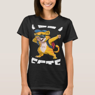 Yeet Or Be Yeeted Cool Cat Dabbing Back To School  T-Shirt