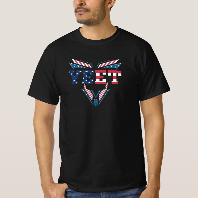 yeet with US flag T-Shirt (Front)