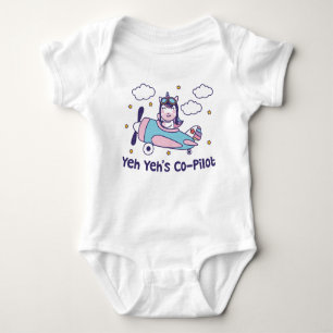 Yeh Yeh's Co-Pilot - Unicorn Aeroplane Baby Bodysuit