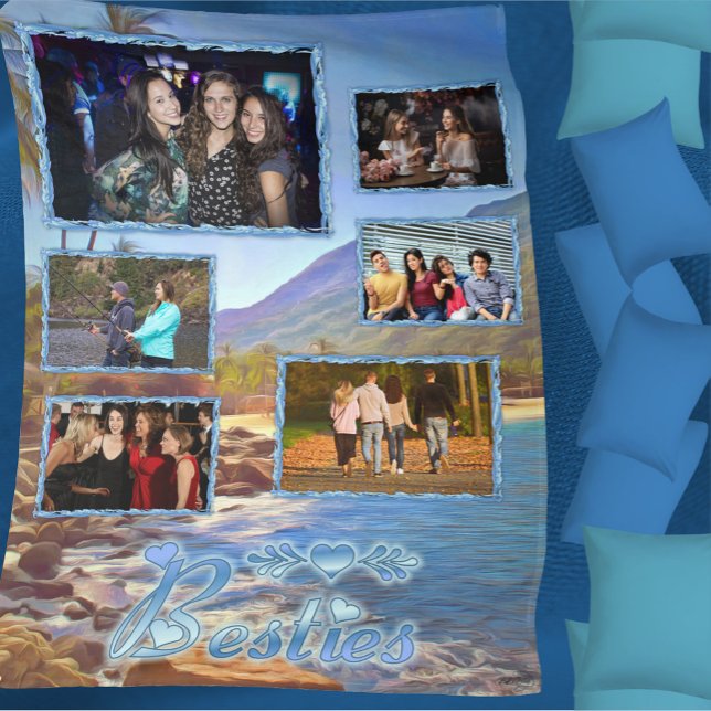 Yelapa Beach Besties 761 Fleece Blanket (Creator Uploaded)
