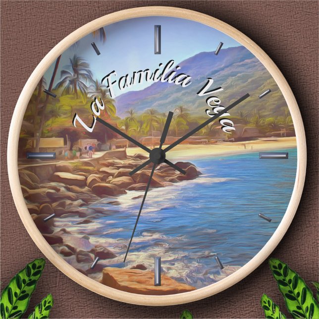 Yelapa Beach Family 761 Clock (Creator Uploaded)
