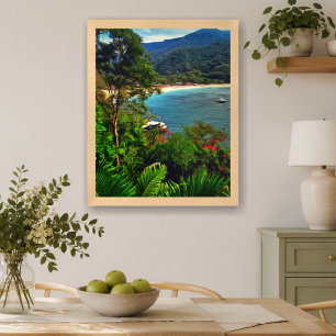 Yelapa Mexico Tropical Beach Bay 0828 Art Painting Poster