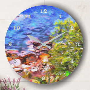 Yelapa Scenic Path View 0819 Large Clock