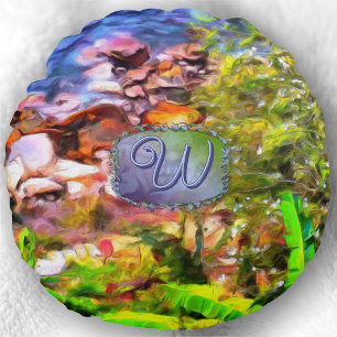 Yelapa Scenic Path View 0819 Round Cushion