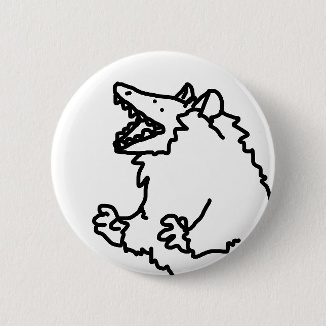 yelling possum button (Front)