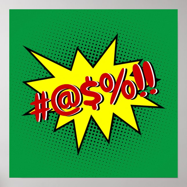 Yelling Speech Bubble Your Message Template Poster (Front)