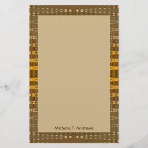 yelllow gold brown stationery