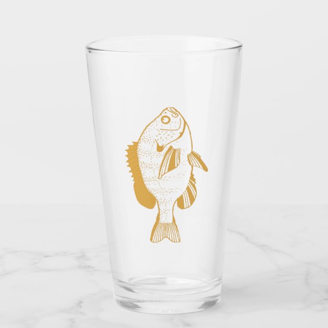 Yello Sunfish Glass for Beer Dri (Front)