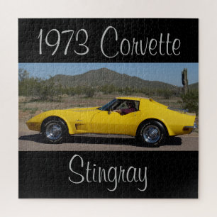 Yellow 1973 Corvette Stingray Jigsaw Puzzle