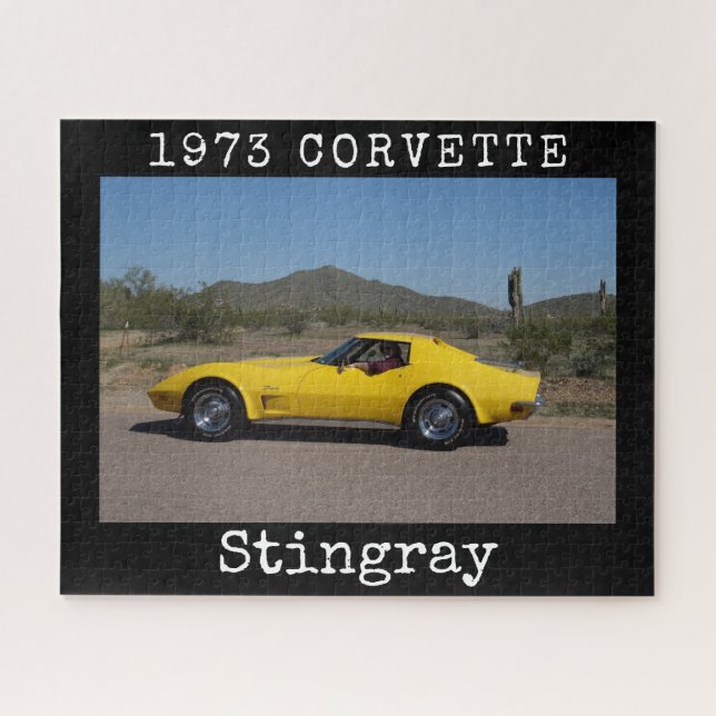 Yellow 1973 Corvette Stingray Puzzle (Horizontal)