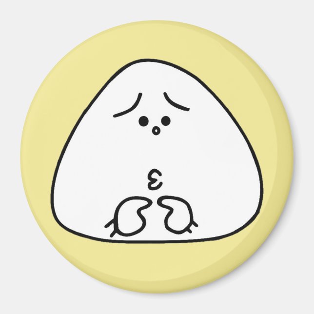 Yellow 34 Onigiri Gao Magnet (Front)