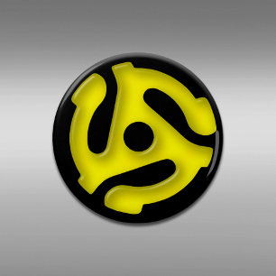 Yellow 45 RPM Record Adapter Bottle Opener