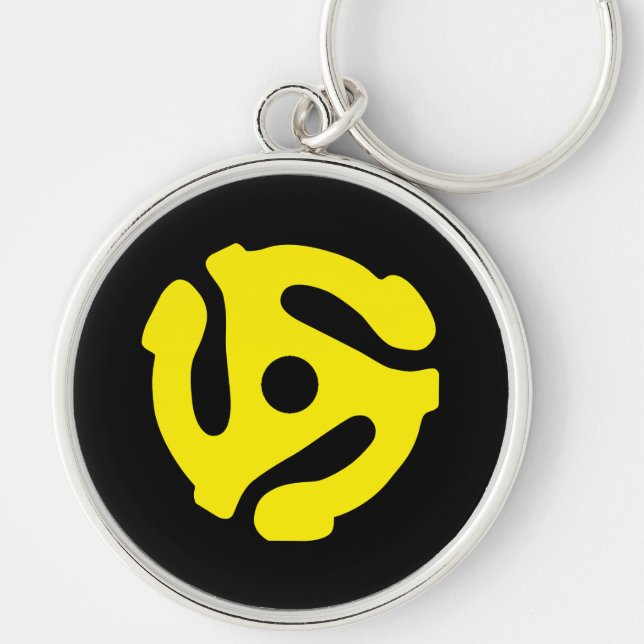 Yellow 45 spacer graphic key ring (Front)