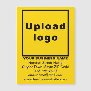 Yellow 4.25” x 5.6” Magnetic Business Card
