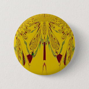 Yellow 6 Cm Round Badge