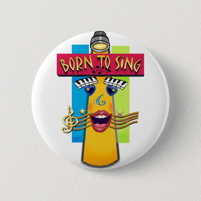 Yellow 6 Cm Round Badge (Front)