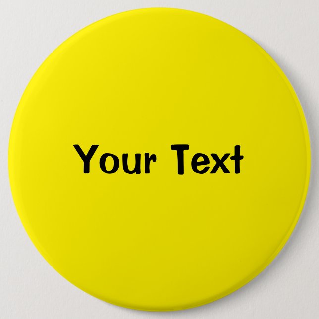 Yellow 6" Custom Text Button Template (Front)