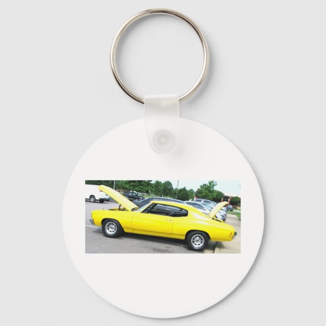 Yellow '72 Chevelle Key Ring (Front)