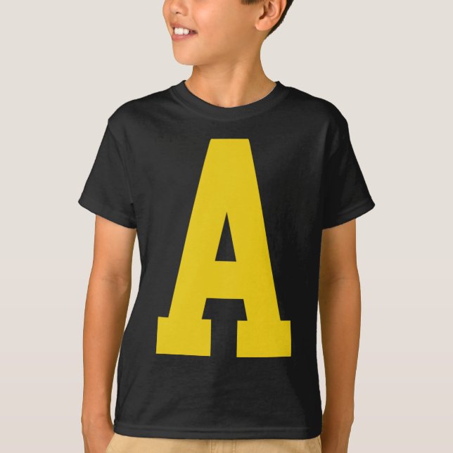 Yellow a' On Red For Alvin Costume Halloween And F T-Shirt (Front)