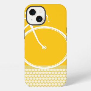 yellow Abstract Bicycle dots iPhone Case