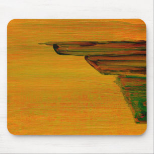 Yellow Abstract Design Mouse Pad