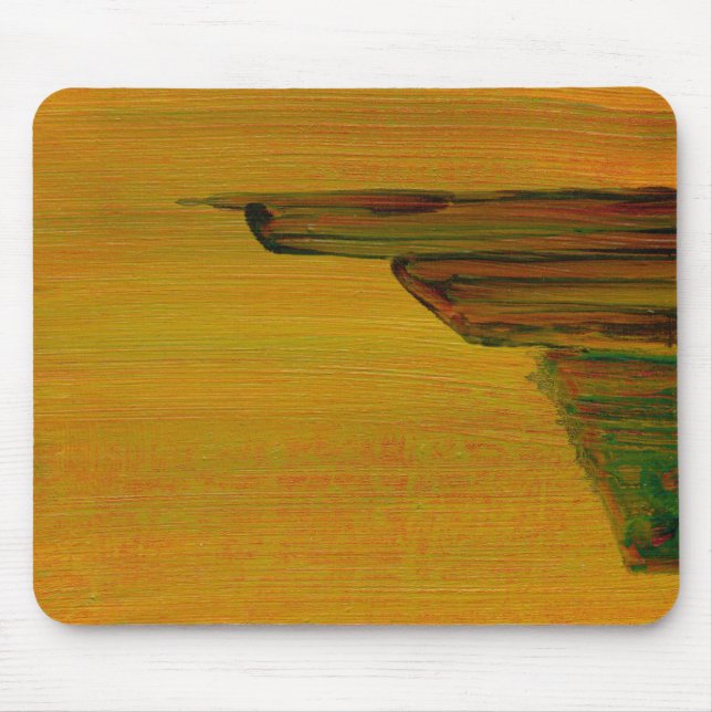 Yellow Abstract Design Mouse Pad (Front)