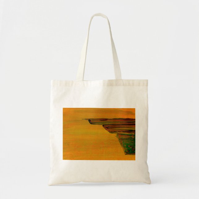 Yellow Abstract Design Tote Bag (Front)