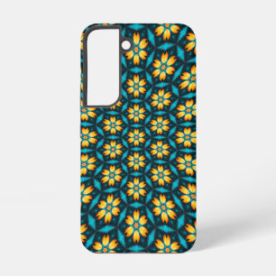 Yellow Abstract Flowers Samsung Galaxy Case