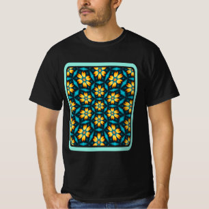 Yellow Abstract Flowers T-Shirt