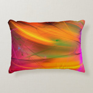 yellow abstract fractal background 3d rendering3d, decorative cushion
