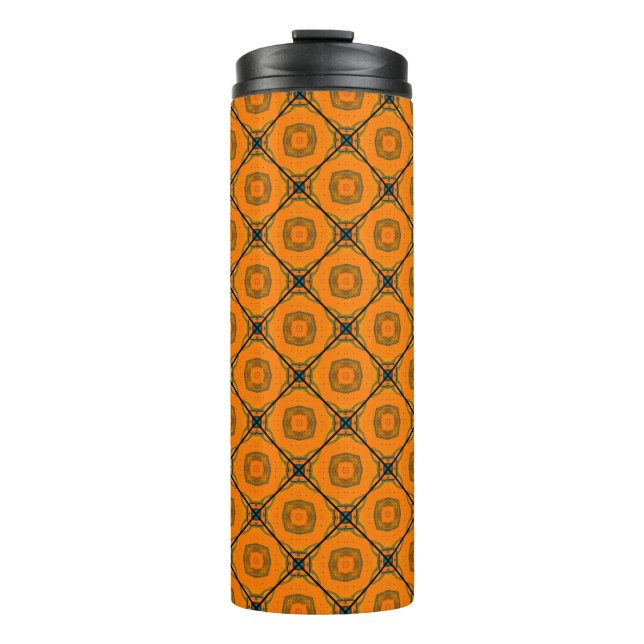 Yellow abstract Pattern background Design. abstrac Thermal Tumbler (Front)