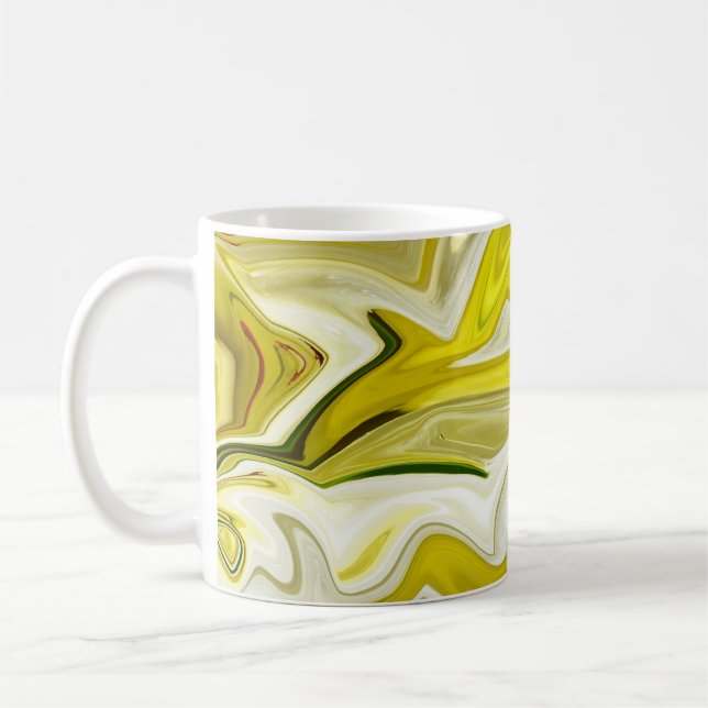 Yellow abstract pattern    coffee mug (Left)