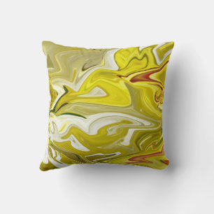 Yellow abstract pattern cushion