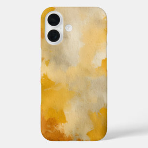 Yellow Abstract Watercolor iPhone 16 Case