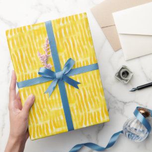 Yellow Abstract Watercolor Wrapping Paper